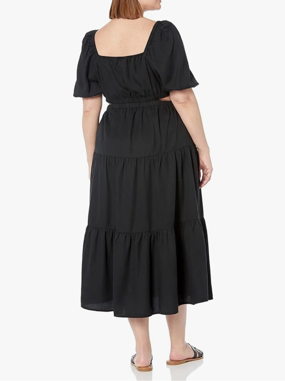 Anaya Square-Neck Cut-Out Tiered Maxi Dress - Picture 5 of 12